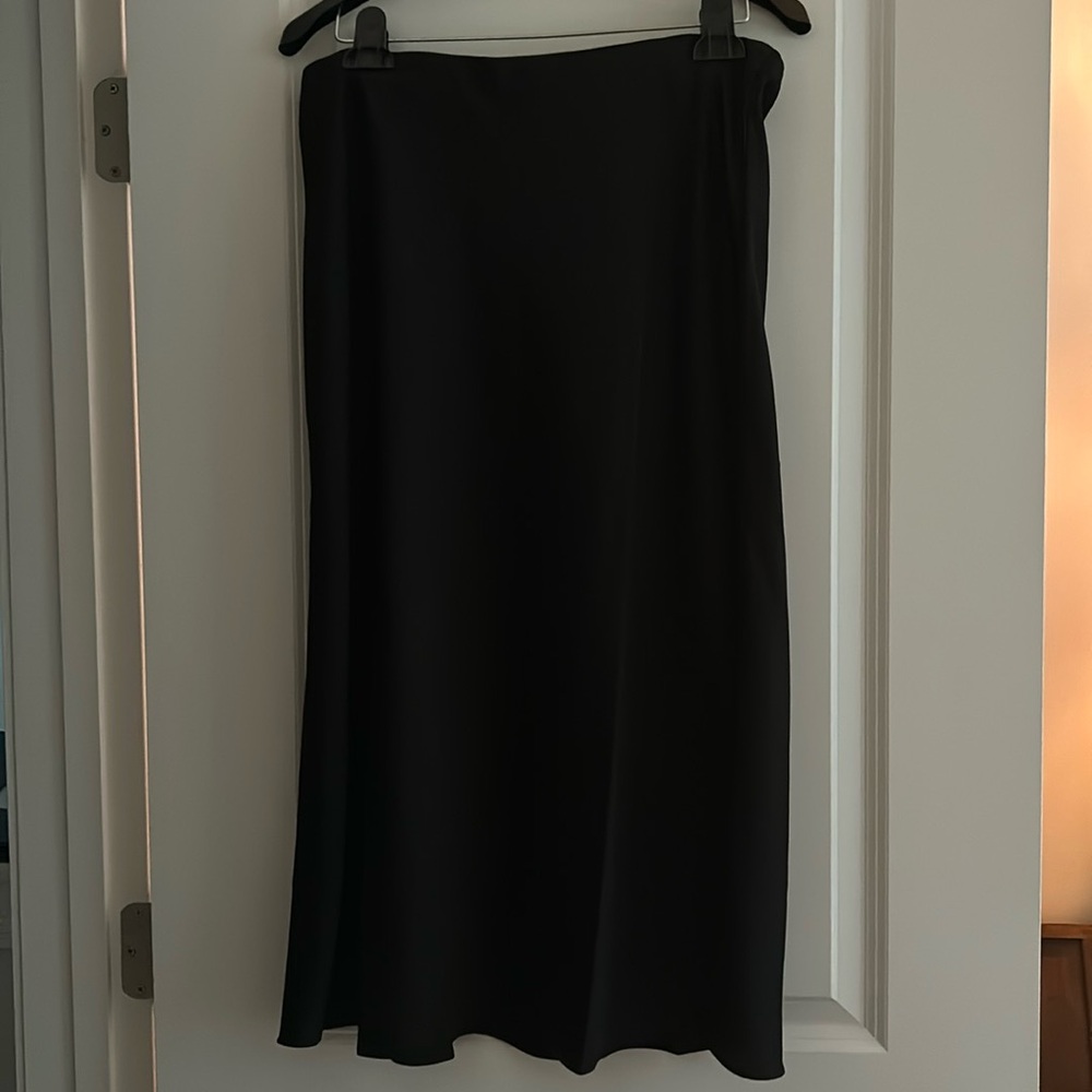 Black satin skirt